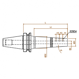 BBT模具刀桿/ BBT40-SSL10-150