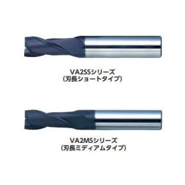 2刃鍍層高速鋼銑刀(短刃)/ VA2SSD0600